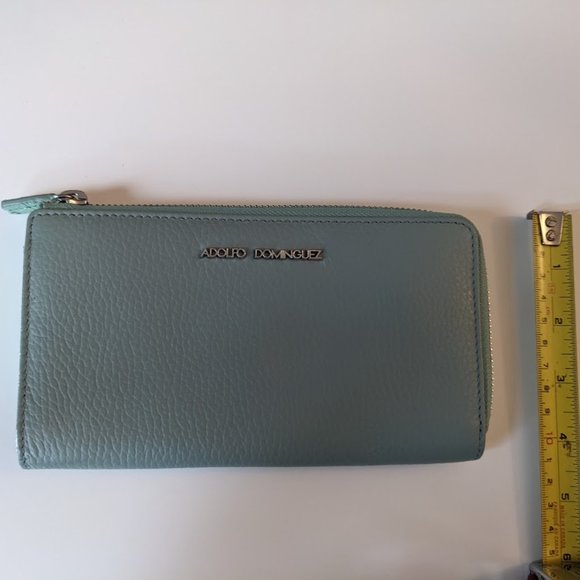 Adolfo Dominguez Turquoise Seafoam Wallet - Picture 4 of 5